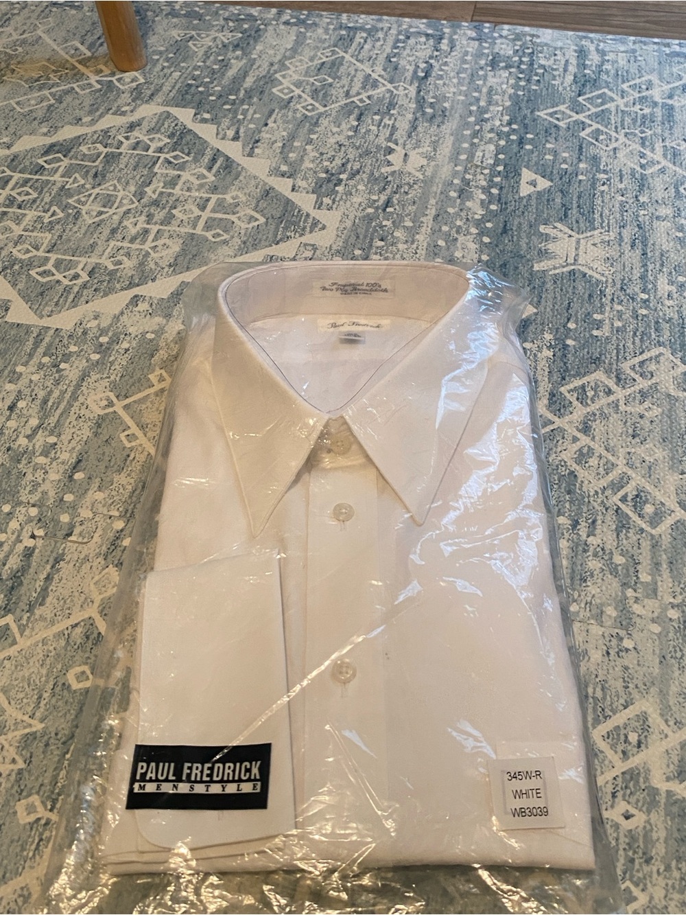 Paul Fredrick White Men’s Dress Shirt - Point Collar